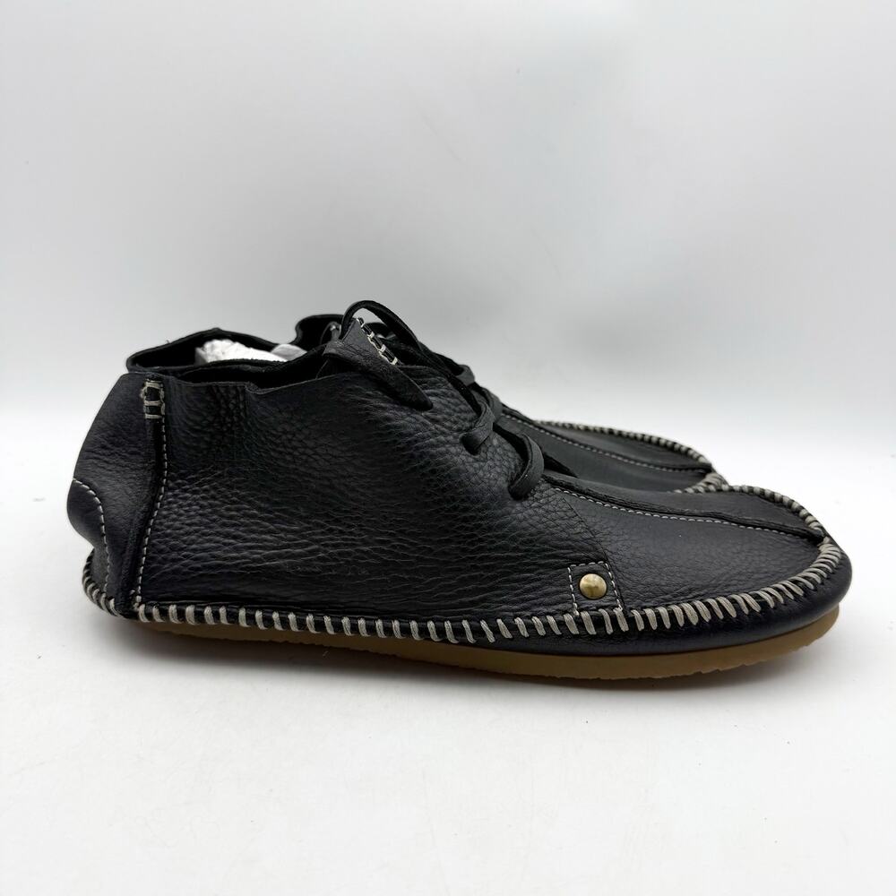 RE/DONE Womens Metal Oxford Shoes EU 40 US 10 Black Leather NWOB